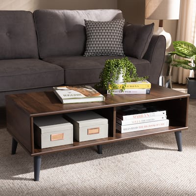 Mid-Century Modern Brown Coffee Table by Baxton Studio