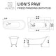 preview thumbnail 5 of 10, Diamante 67.3" White Acrylic Slipper Claw Foot Tub with Lion's Paw Feet