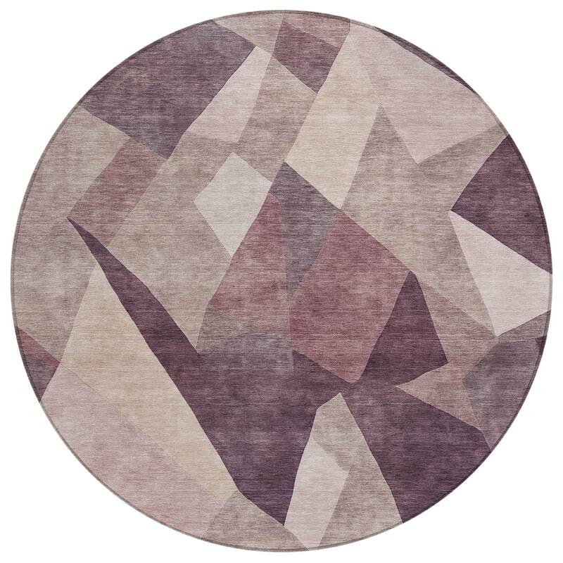 Machine Washable Indoor/ Outdoor Modern Queby Chantille Rug