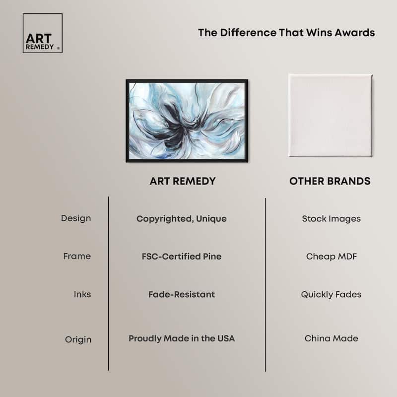 Soft Blues Canvas by Art Remedy