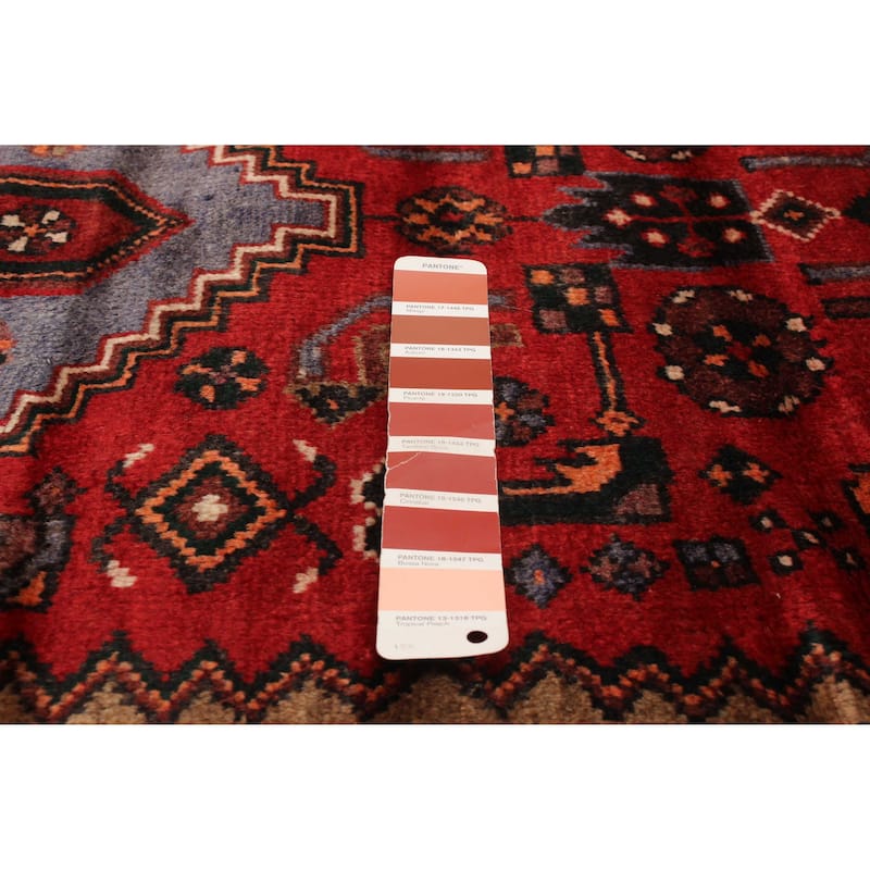 ECARPETGALLERY Hand-knotted Andelz Red Wool Rug - 3'7 x 6'7