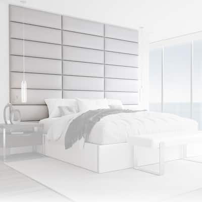 VANT Upholstered Headboards - White Dove - 30 Inch - Set of 4 panels.