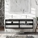 preview thumbnail 6 of 5, Eviva Surf 57 in. Blackwood Wall Mount DS Bath Vanity with Acrylic Top
