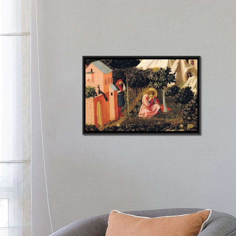 iCanvas "The Conversion Of St. Augustine (Musee Thomas-Henry)" by Fra Angelico Framed Canvas Print