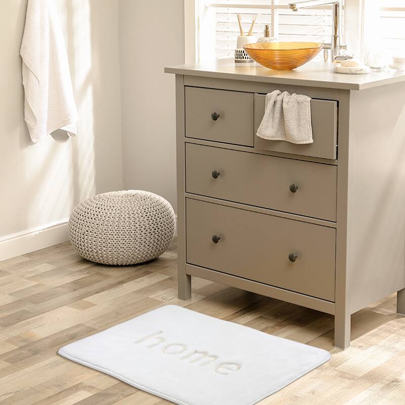 Funny Letters Bath Rugs for Bathroom, Absorbent Non Slip Bath Mats, Floor Mat Carpet for Tub, Sink, Toilet, Shower