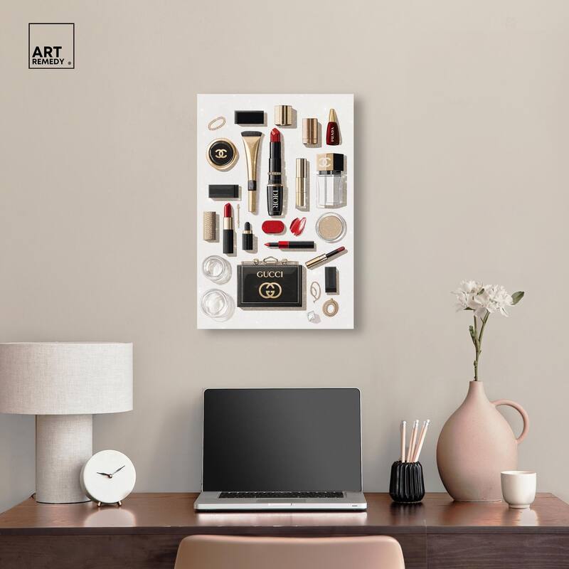 Luxury Makeup Collection II Canvas by Art Remedy, Gallery Wrapped