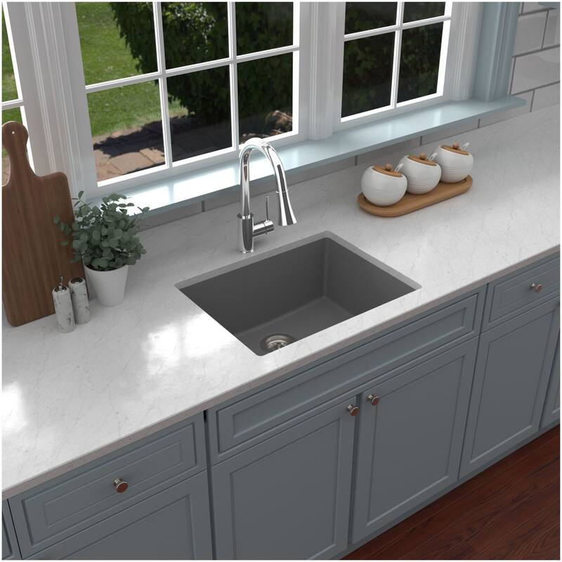 Karran USA QU-820 Quartz QU 24-3/8" Undermount Single Basin Quartz