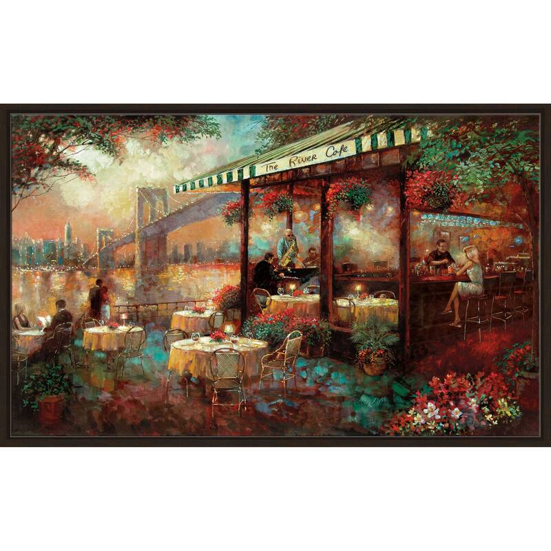 "The River Cafe" by Ruane Manning Print on Floating Canvas