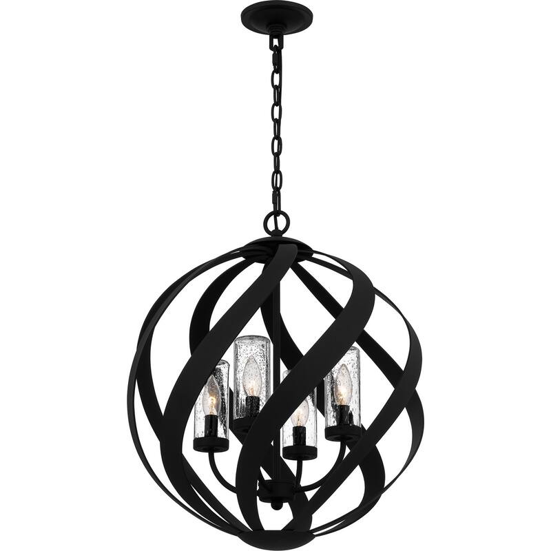 Earth Black Four Light Pendant from the Blacksmith Collection