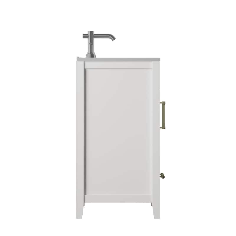 24" Single Bathroom Vanity with Lower Drawer