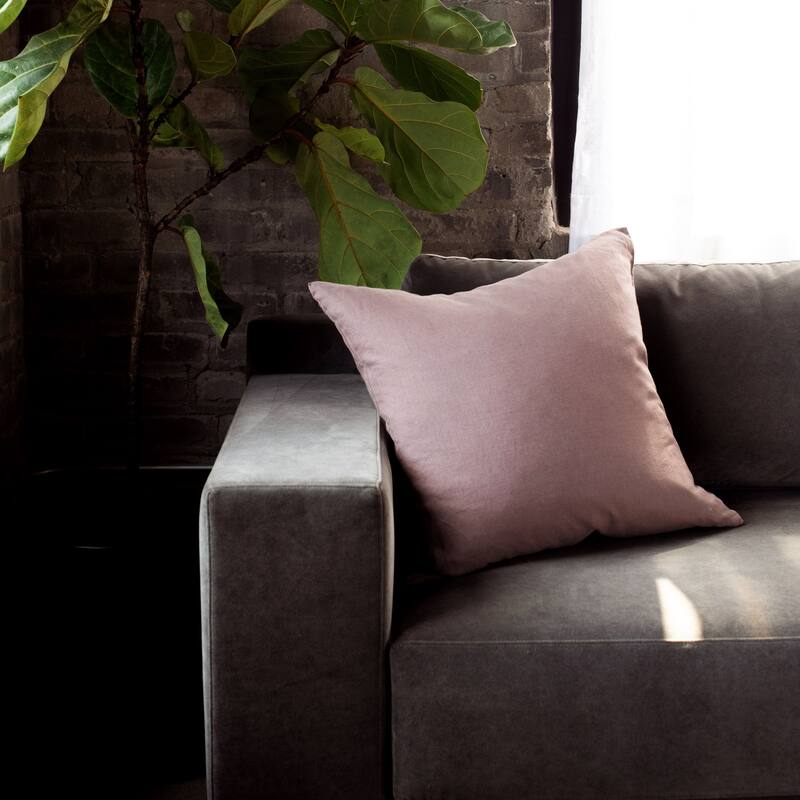 French Linen Pillow with Removable Sham by BOKSER HOME