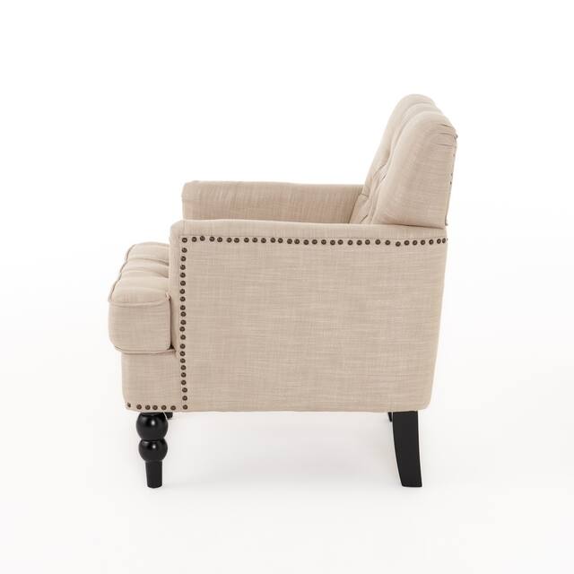 Malone Tufted Back Fabric Club Chair by Christopher Knight Home - 28.00 L x 29.50 W x 33.50 H