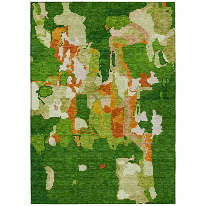 Machine Washable Indoor/ Outdoor Abstract Glam Chantille Rug