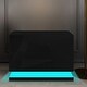 preview thumbnail 10 of 13, 2-Drawers LED Modern Nightstand Bedside End Table Stand USB Charge