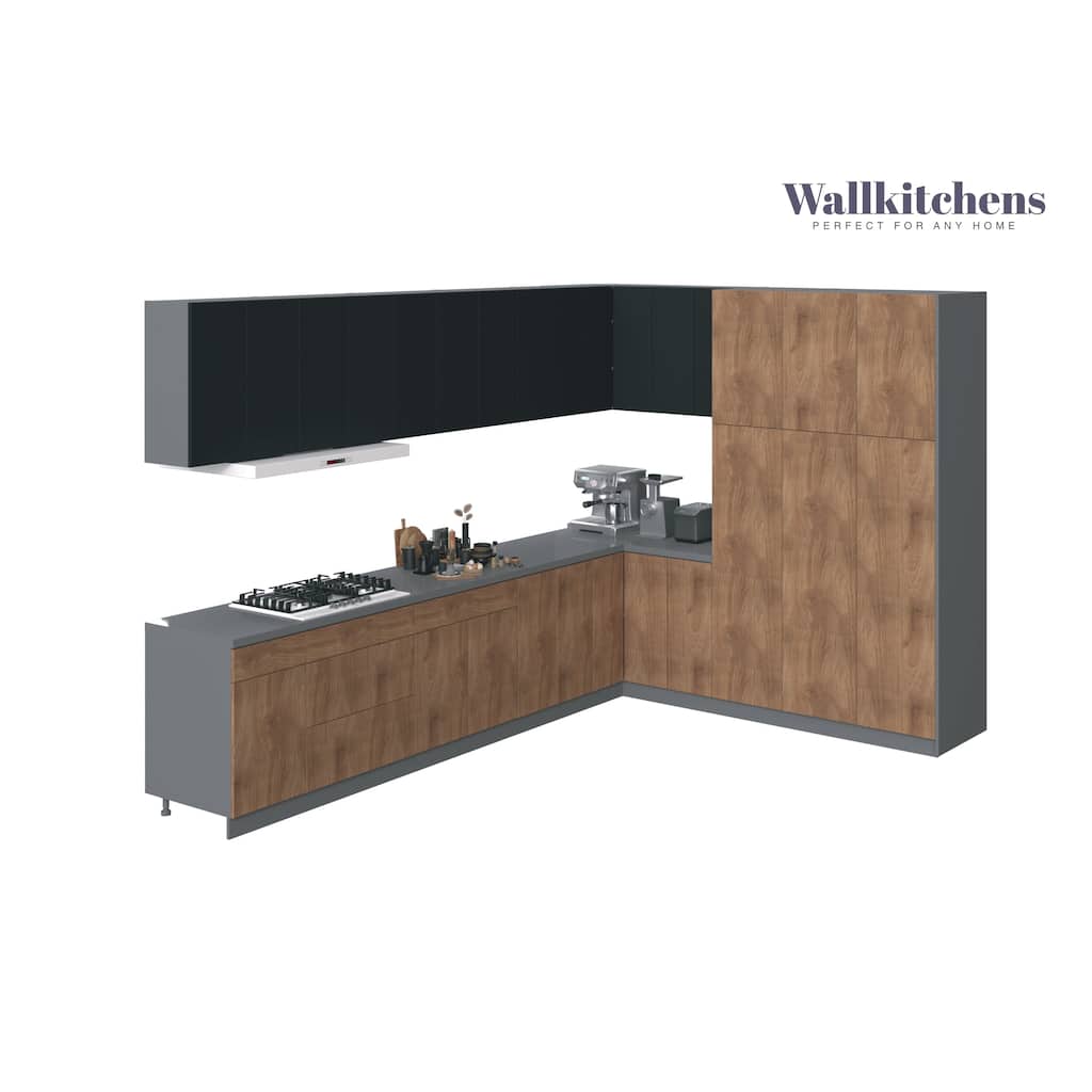 Kitchen Timeless Collection Natural Teak & Black Color Base Size 12Ft Wide - 144x102