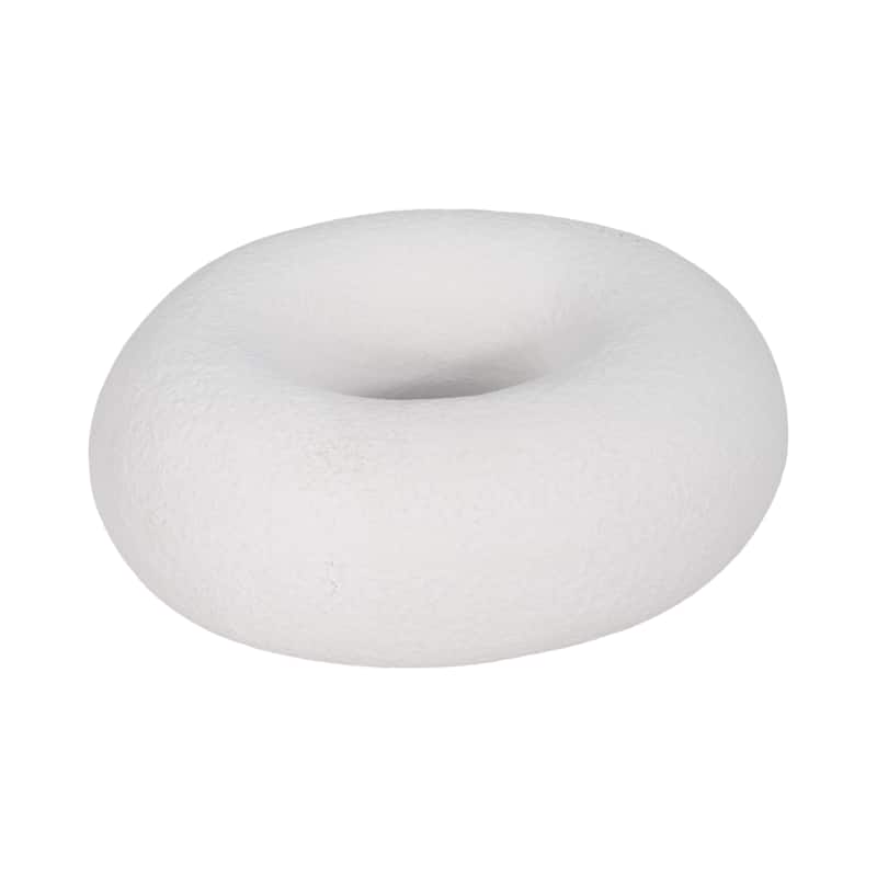 Sagebrook Home Ceramic Elegance Unique Slanted Circle Decor Piece for Modern Homes