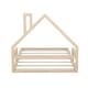 preview thumbnail 15 of 18, Full Size Wood Floor Bed with House-shaped Headboard