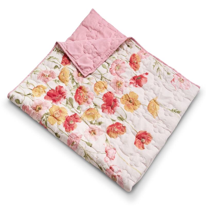 Greenland Home Fashions Breeze Floral Print Throw Quilt