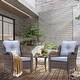 preview thumbnail 49 of 91, Outdoor Patio Furniture Set Brown Wicker Patio Conversation Seating Sets 3 Piece - Grey