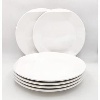 White round plates (Set of 6) - Modern & Contemporary - round - Bed ...