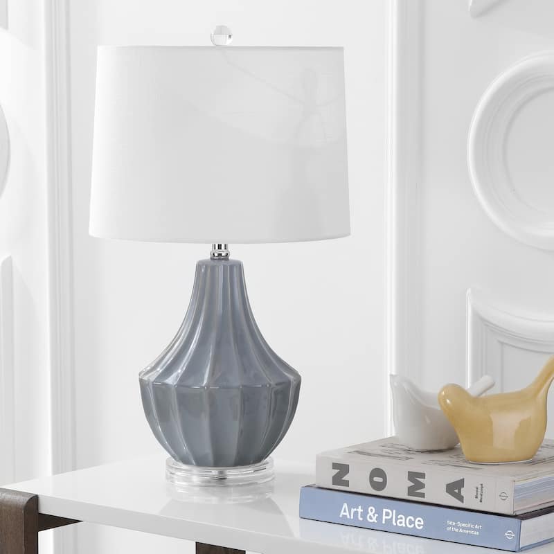 Thatcher 24.5" Ceramic LED Table Lamp, Navy by JONATHAN Y
