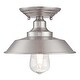 preview thumbnail 4 of 7, Westinghouse Lighting Iron Hill 9-Inch, One-Light Indoor Semi-Flush Mount Ceiling Fixture