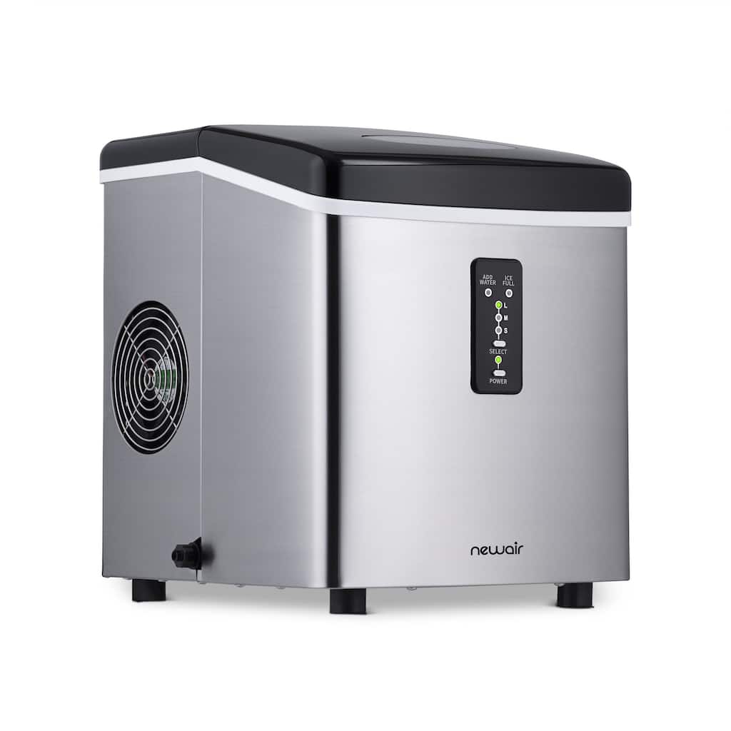 NewAir Appliances Stainless-Steel Portable Ice Maker
