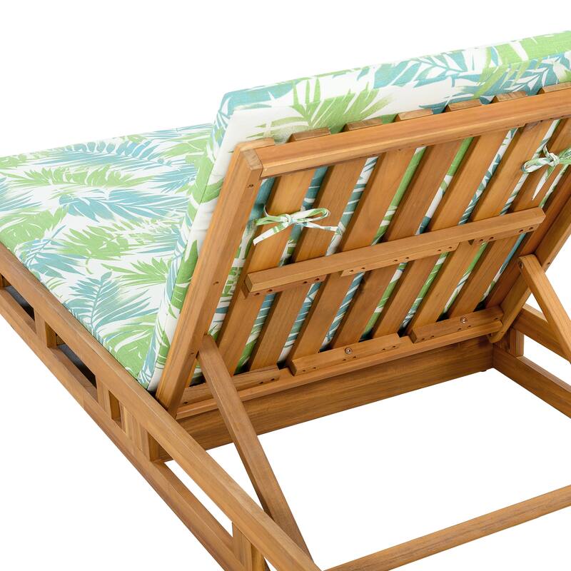 Outdoor Patio Chaise Lounge Chairs Adjustable Backrest Lounge Chairs with Water-repellent Cushions for Poolside Balcony Garden