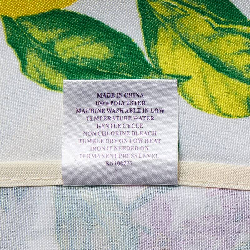 Violet Linen European Lemon Citrus Floral Pattern Tablecloths