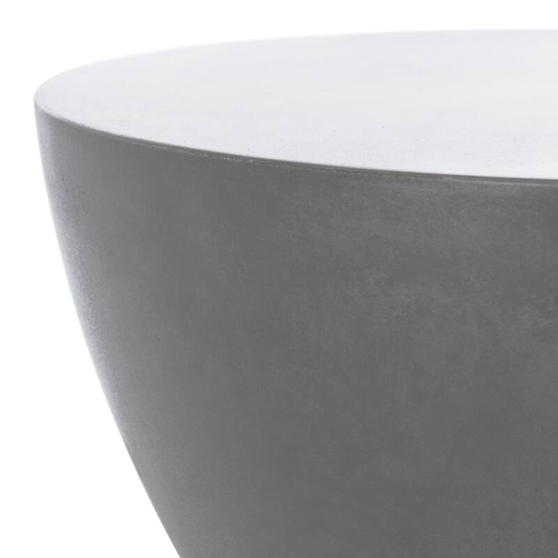 SAFAVIEH Athena Concrete Indoor/Outdoor Accent Table (Dark Grey) - 14.9" x 14.9" x 17.7"
