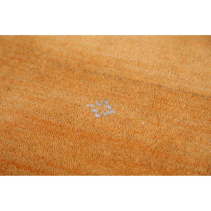 Hand Knotted Oriental 100% Wool Carpet Tribal Tribal Yellow & Gold Gabbeh Area Rug - 6' 4'' X 4' 7''