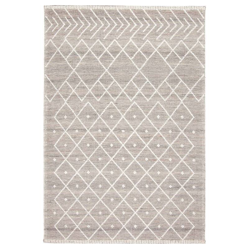 ECARPETGALLERY Braid weave Sienna Grey Wool Rug - 5'3 x 7'8 - Grey - 5'3 x 7'8