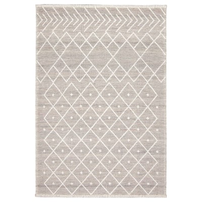 ECARPETGALLERY Braid weave Sienna Grey Wool Rug - 5'3 x 7'8