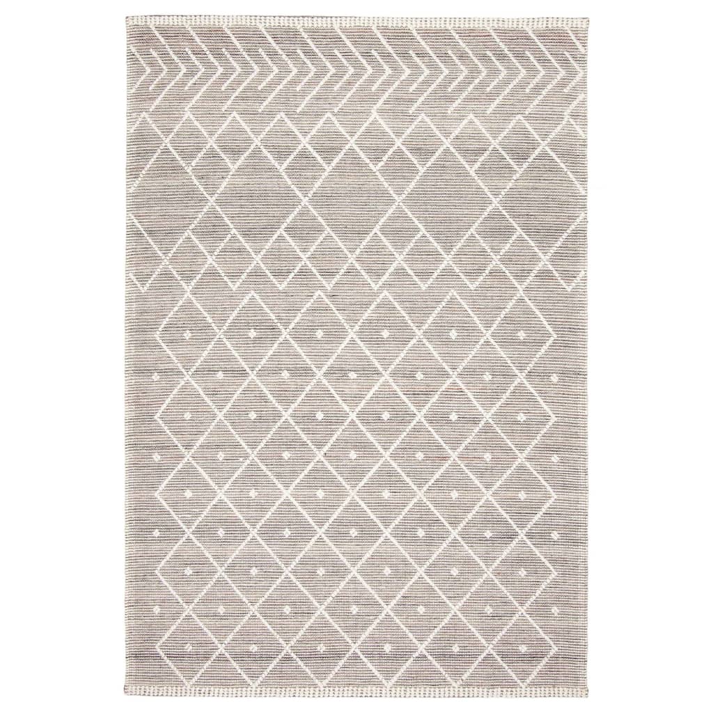 ECARPETGALLERY Braid weave Sienna Grey Wool Rug - 5'3 x 7'8