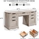 preview thumbnail 26 of 28, 60" Farmhouse Executive Desk, Wood Home Office Desk, Computer Desk