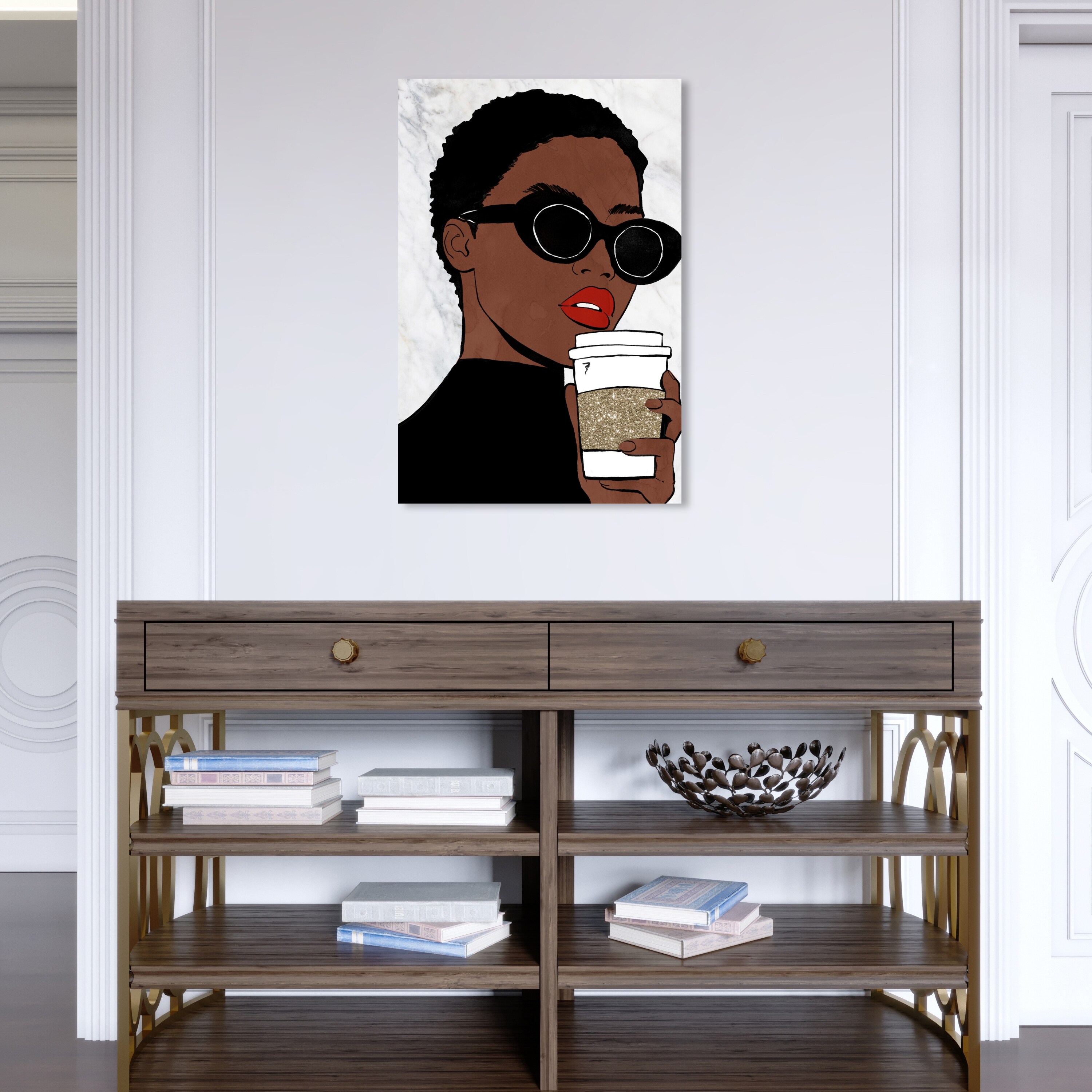 Fashion Latte Designer Glam Wall Art