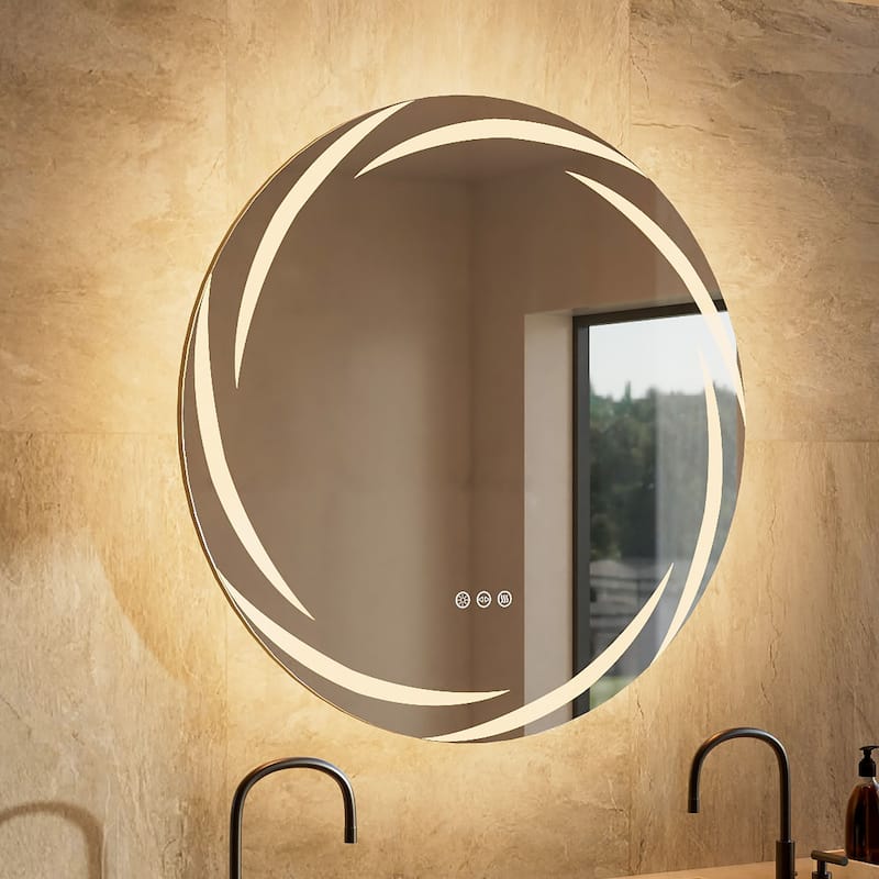 Waterproof Anti Fog LED Bathroom Mirror With Touch Button
