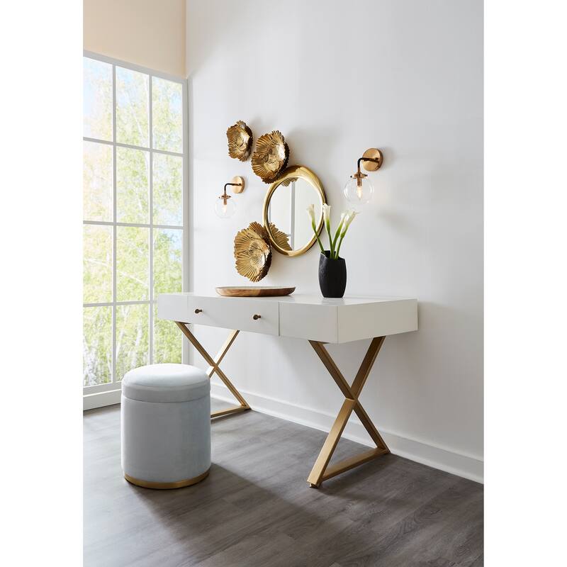 Elk Home Scribing Black Earthenware 6 Inch Wide Vase