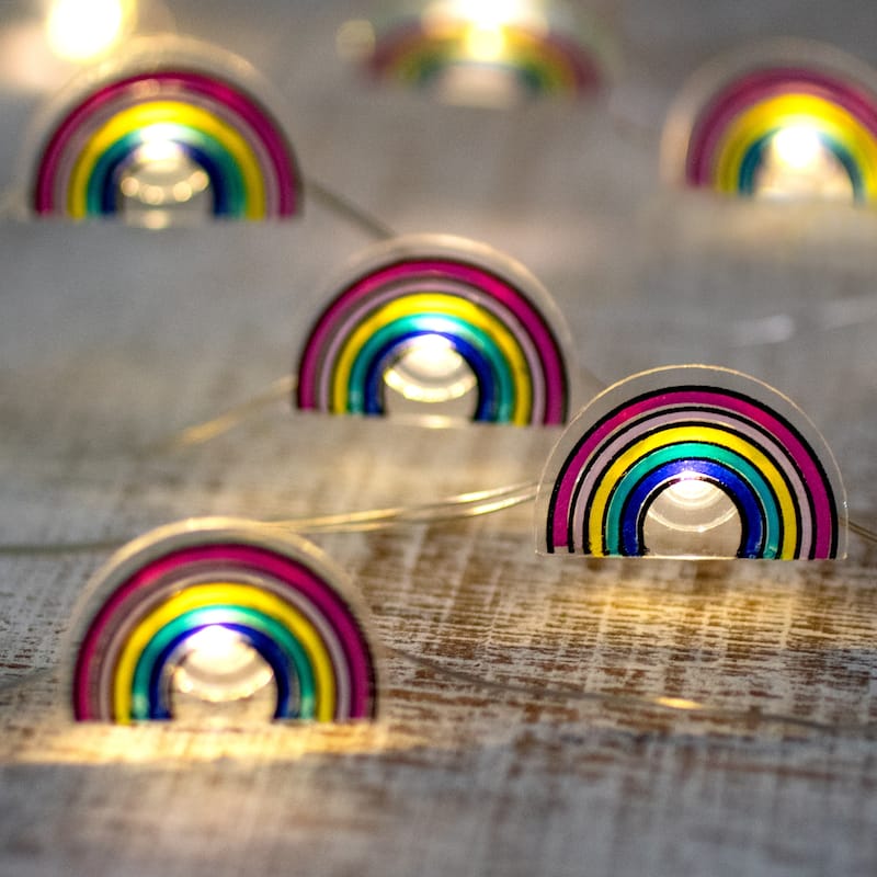 10-Count LED Rainbow Fairy Lights - Warm White
