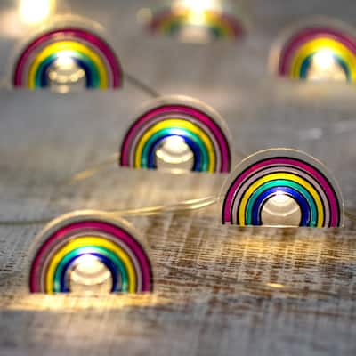 10-Count LED Rainbow Fairy Lights - Warm White