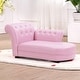 preview thumbnail 1 of 8, Gymax Kids Sofa Relax Couch Chaise Lounge Armrest Chair Bedroom Living Pink