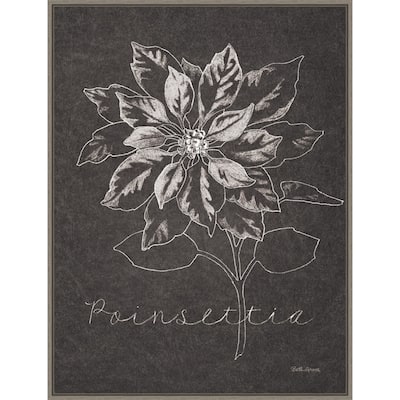 Black and White Chalkboard Christmas IV by Beth Grove Canvas Art Framed - 23 x 30 in