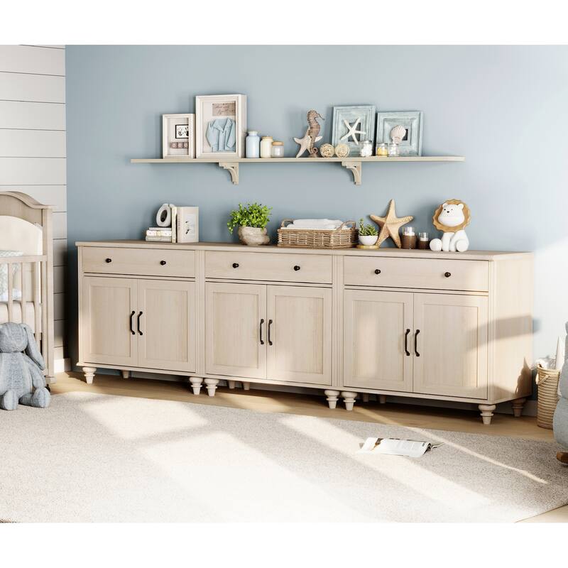 Farmhouse Sideboard, Buffet Cabinet with Storage Cabinets