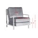 preview thumbnail 7 of 5, SAFAVIEH Mid-Century Modern Glam Walden Velvet Light Grey Club Chair - 30" x 33.5" x 34.3"