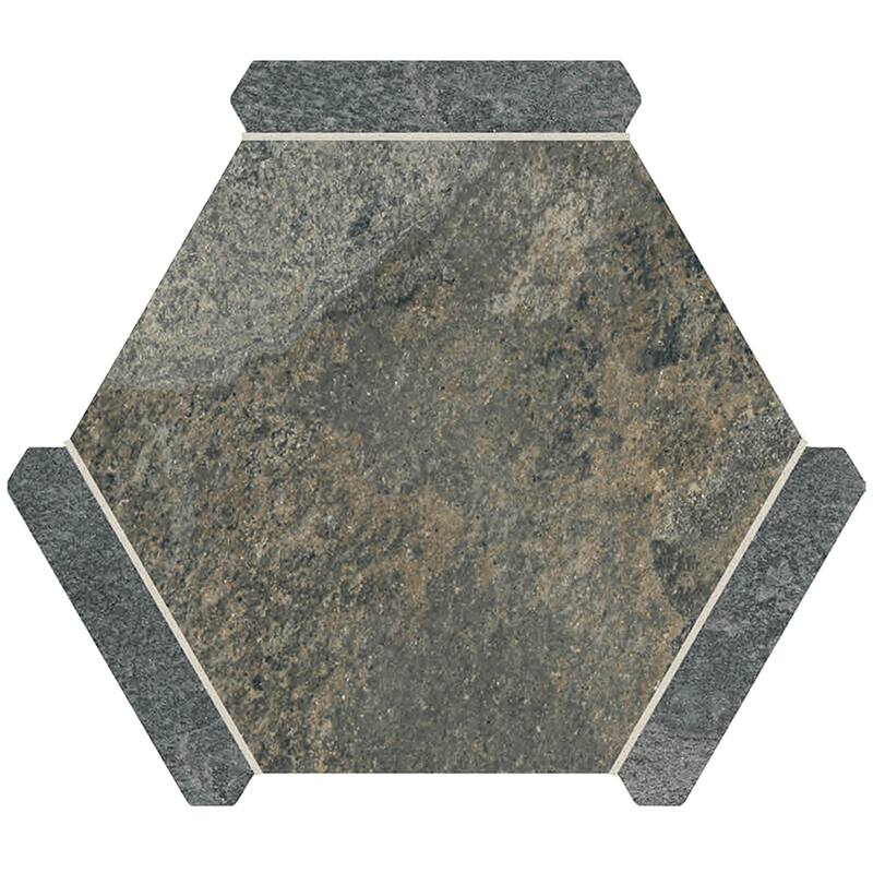 Apollo tile 9" x 10" Aureole Matte Slate Gray Porcelain Tile (8.07 sq ft/case) - 18 Pack