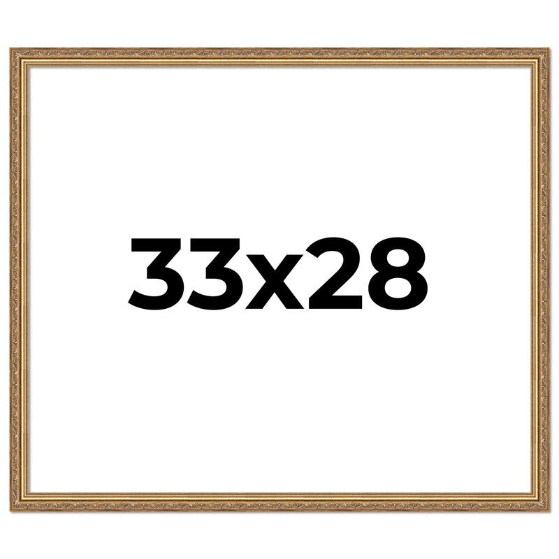 33x28 Frame Red Solid Wood Picture Frame Width 1.75 Inches | Interior Frame Depth 1 13/16 Inches