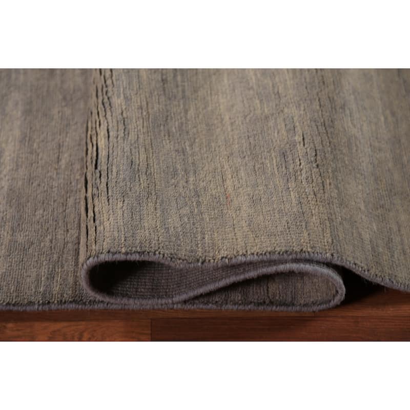 Grays & Beige Modern Gabbeh Area Rug Handmade Wool Carpet - 6'9" x 9'8"