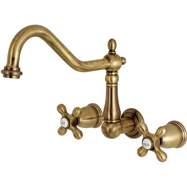 Kingston Brass KS102.AX Heritage Wall Mounted Tub Filler