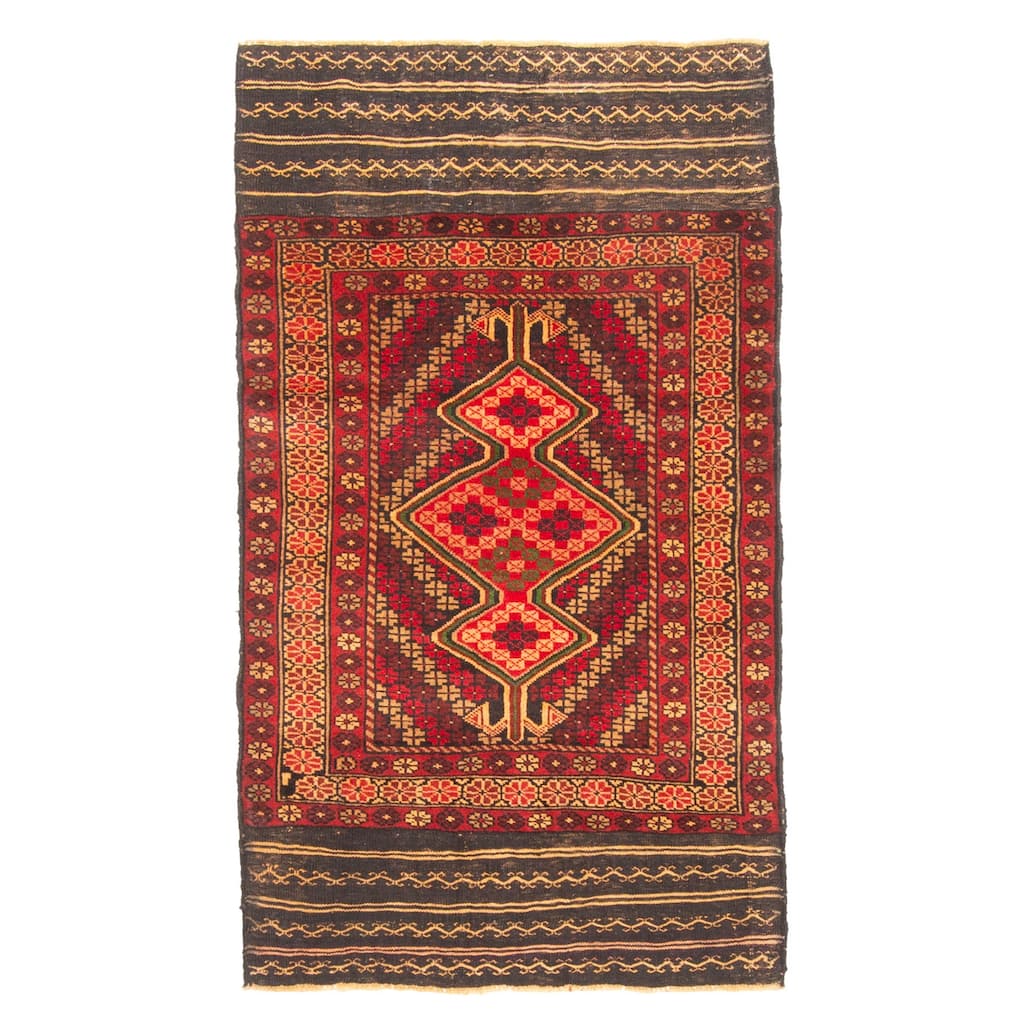 ECARPETGALLERY Hand-knotted Teimani Red Wool Rug - 2'8 x 4'11