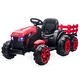 preview thumbnail 13 of 24, Kids Ride On Tractor with Trailer, 12V Battery Powered Electric Red